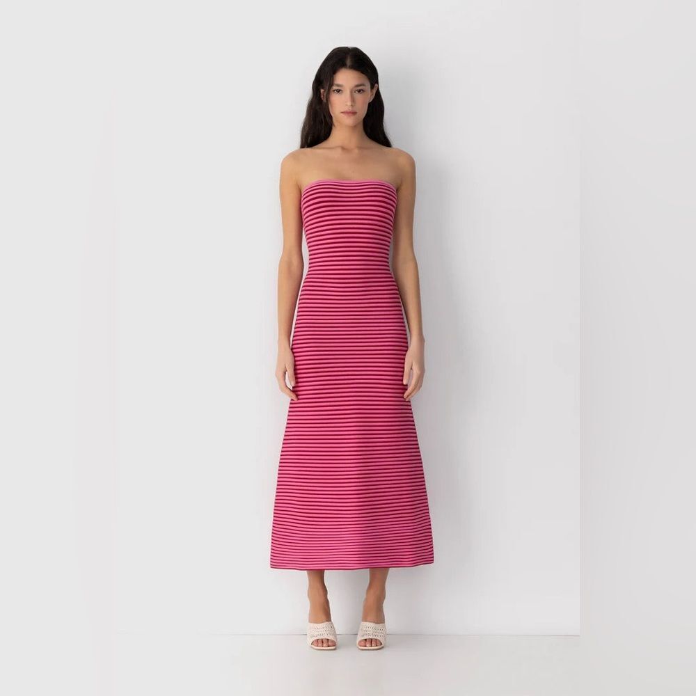 NWT The Wolf Gang Sunmor Knit Maxi Dress - Candy